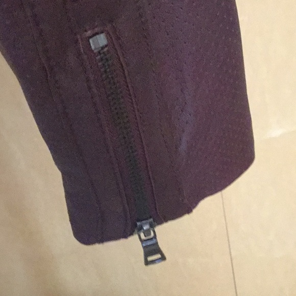 Rebecca Taylor Bordeaux Perforated Leather Coat - Picture 8 of 11